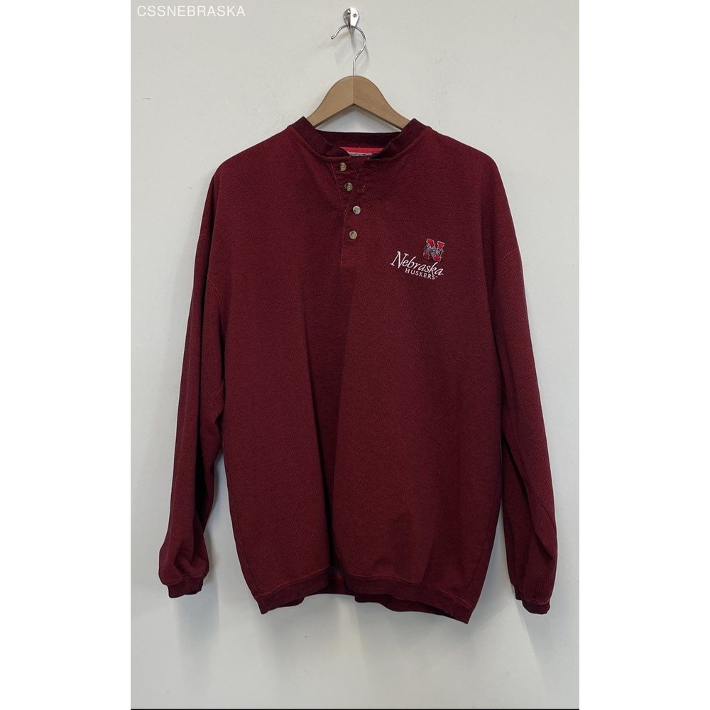 Red Vtg 90s Athletic‎ Nebraska Huskers Sweatshirt - Size L
